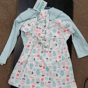 Infant girl, 3pc dress w/jacket & headband